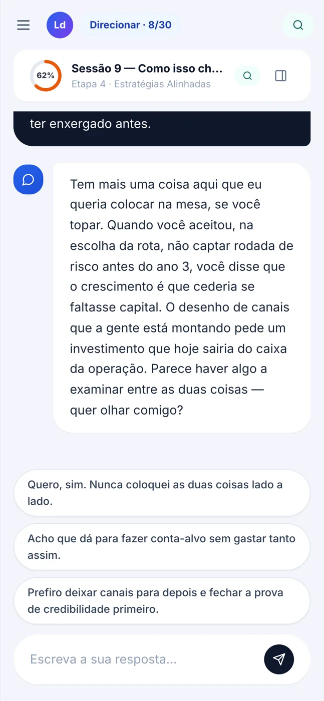 Conversa com a IA no celular